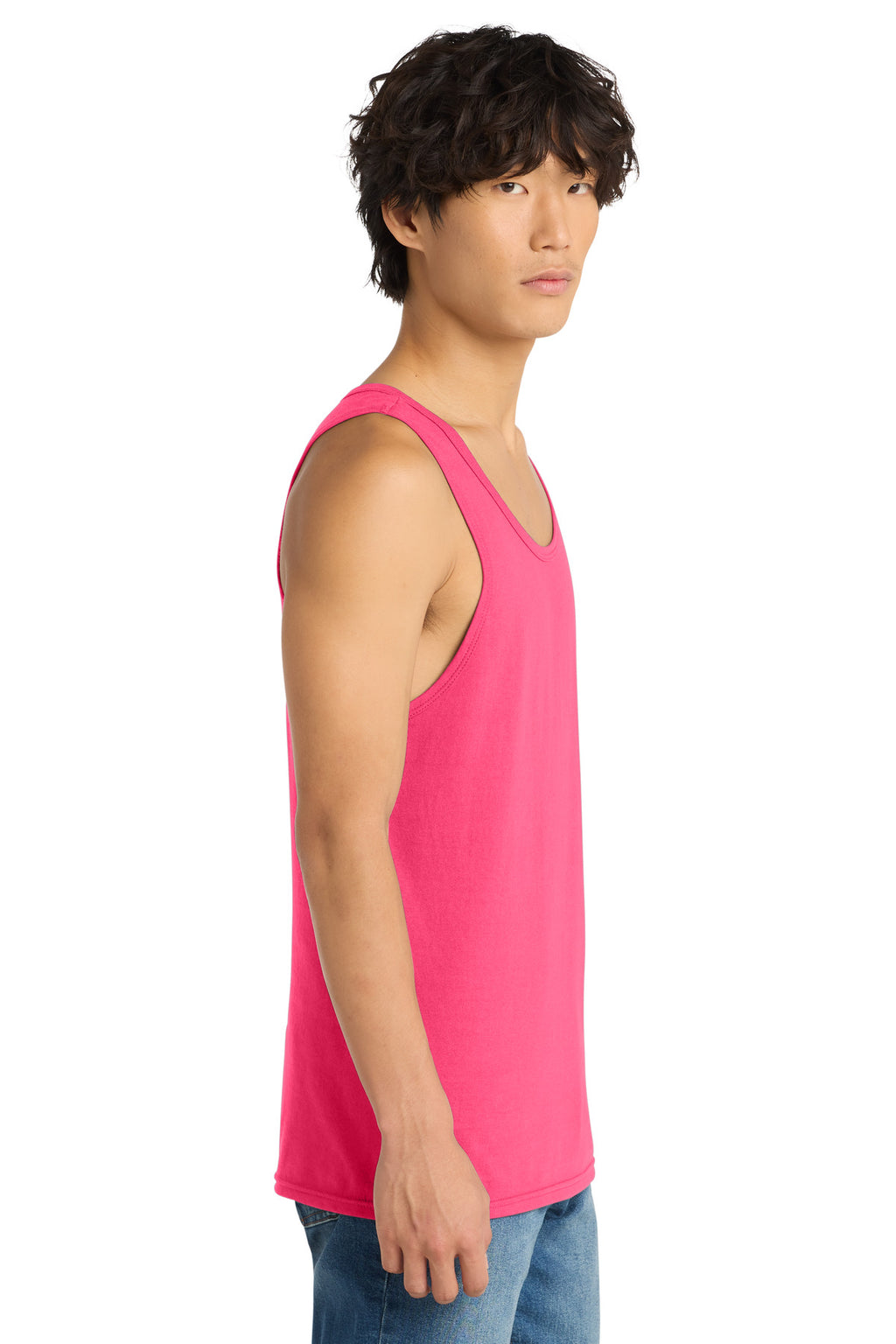 District The Concert Tank . DT5300 - Neon Pink - side