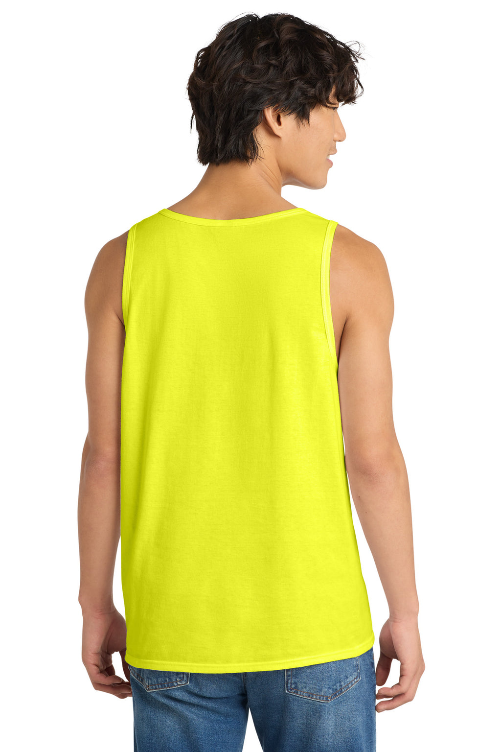 District The Concert Tank . DT5300 - Neon Yellow - back