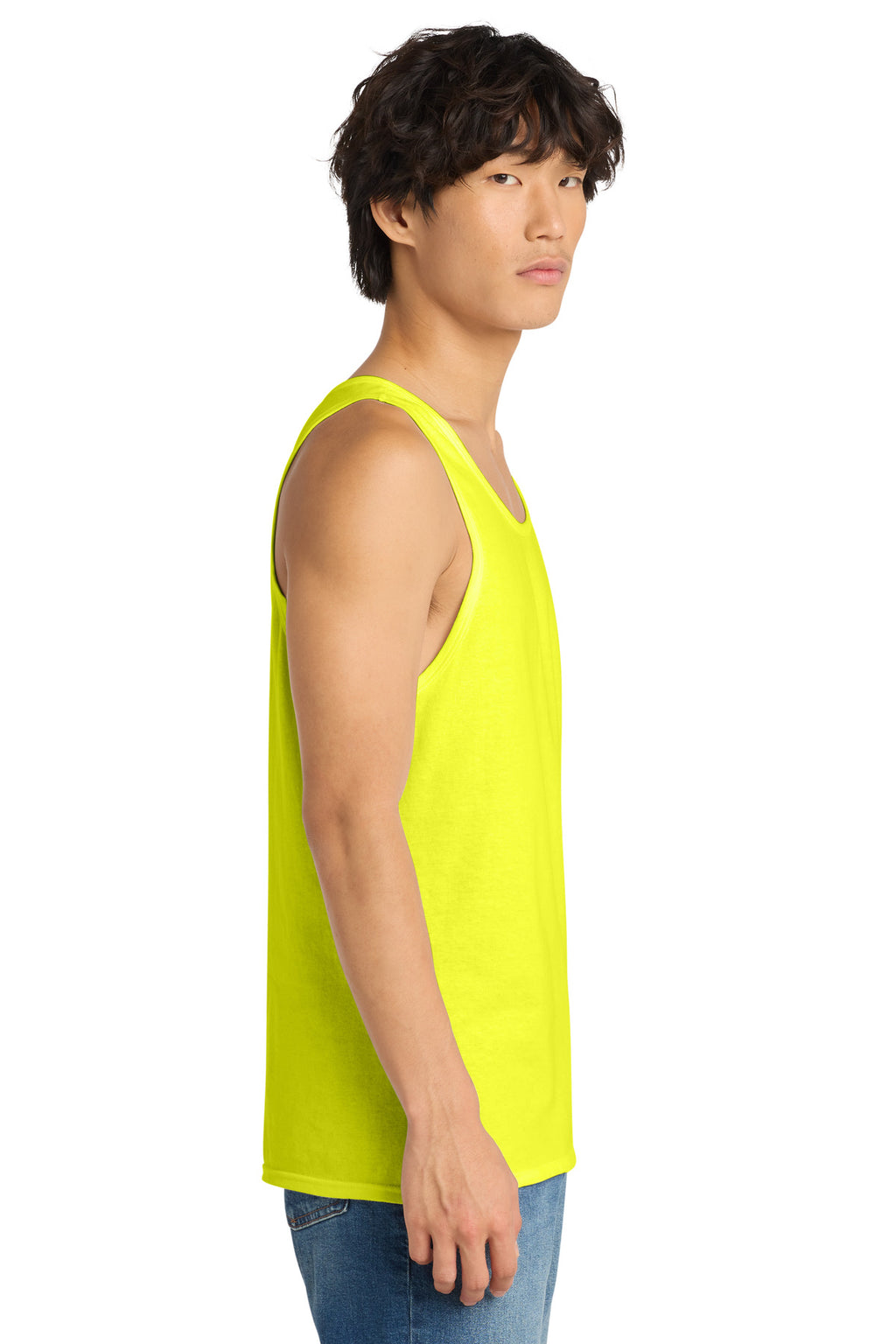 District The Concert Tank . DT5300 - Neon Yellow - side