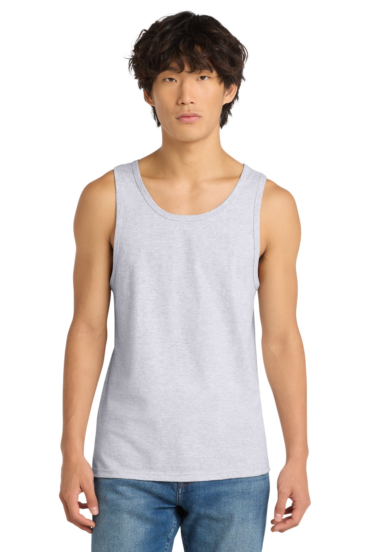 District The Concert Tank . DT5300 - White Heather - front