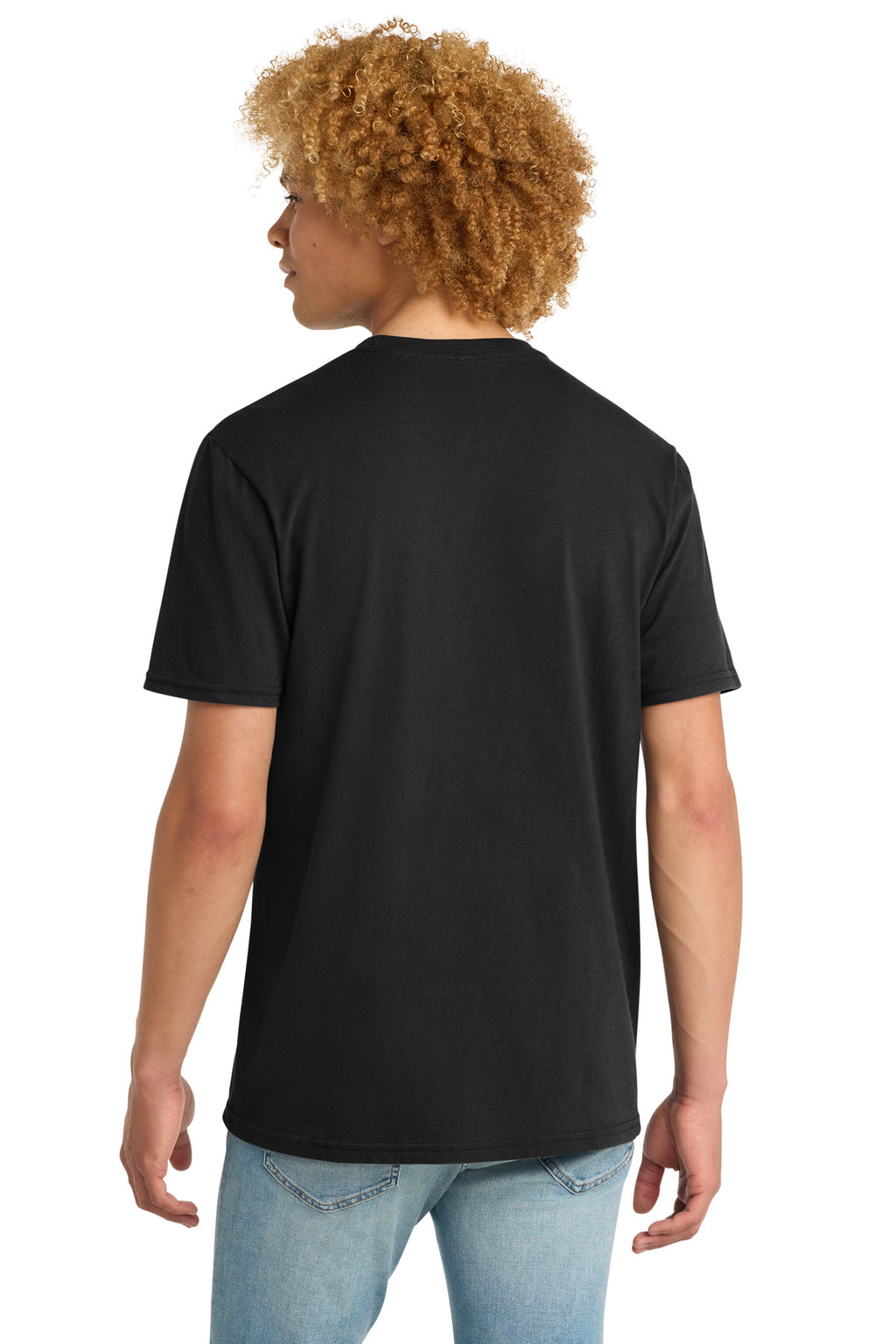 District Very Important Tee with Pocket. DT6000P - Black - back