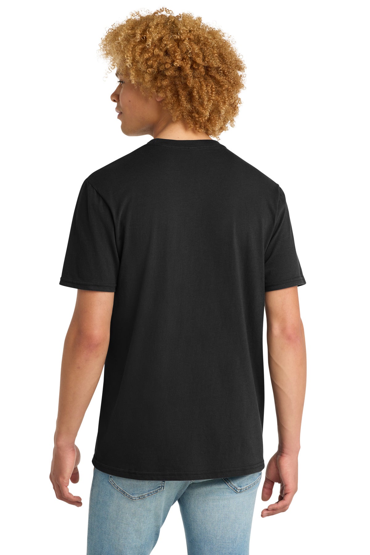 District Very Important Tee with Pocket. DT6000P - Black - back