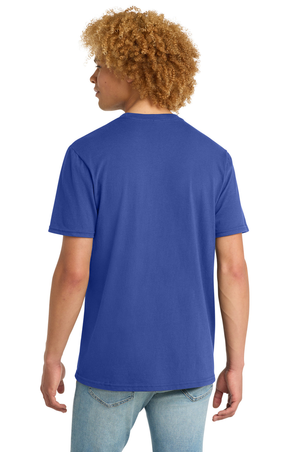 District Very Important Tee with Pocket. DT6000P - Deep Royal - back