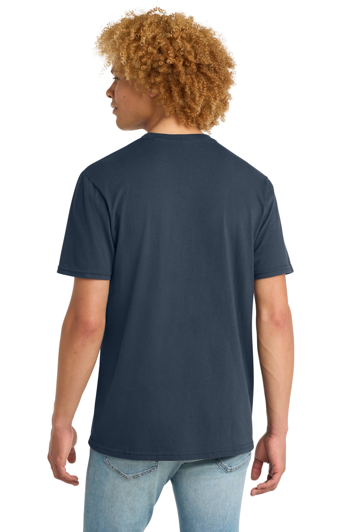 District Very Important Tee with Pocket. DT6000P - New Navy - back