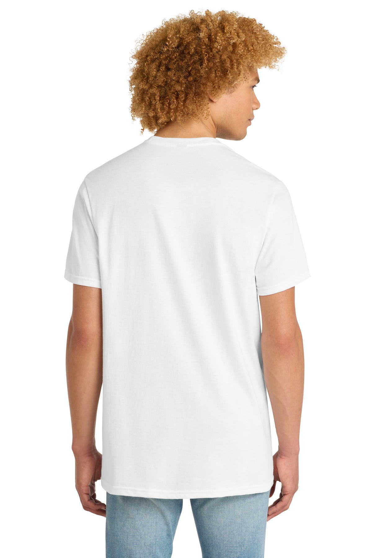 District Very Important Tee with Pocket. DT6000P - White - back