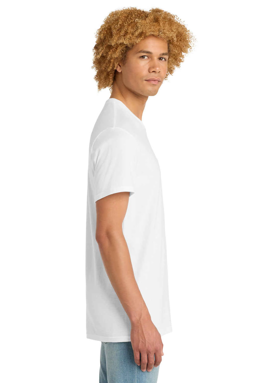 District Very Important Tee with Pocket. DT6000P - White - side