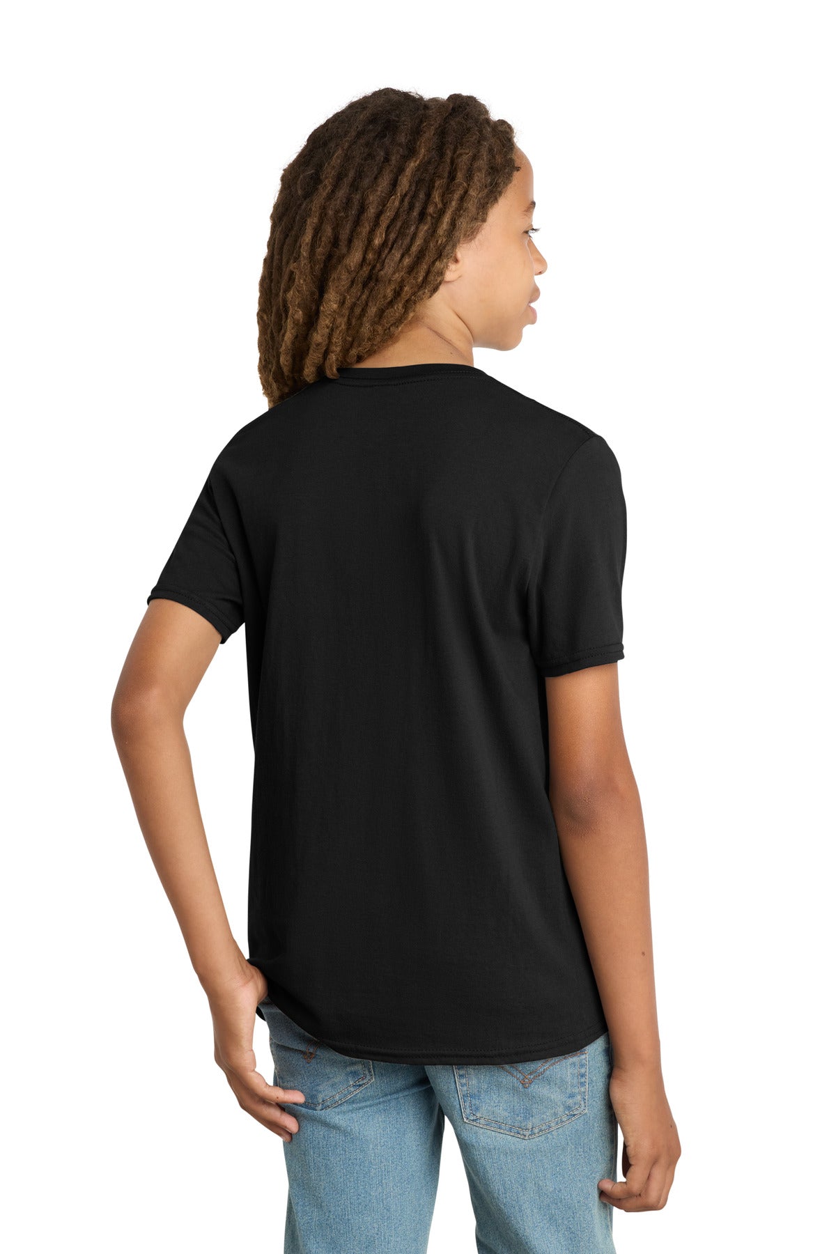 District Youth Very Important Tee . DT6000Y - Black - back
