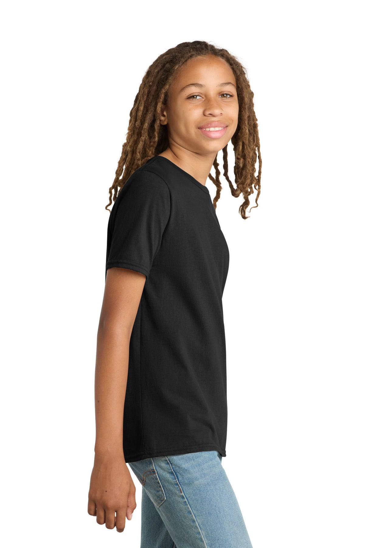 District Youth Very Important Tee . DT6000Y - Black - side