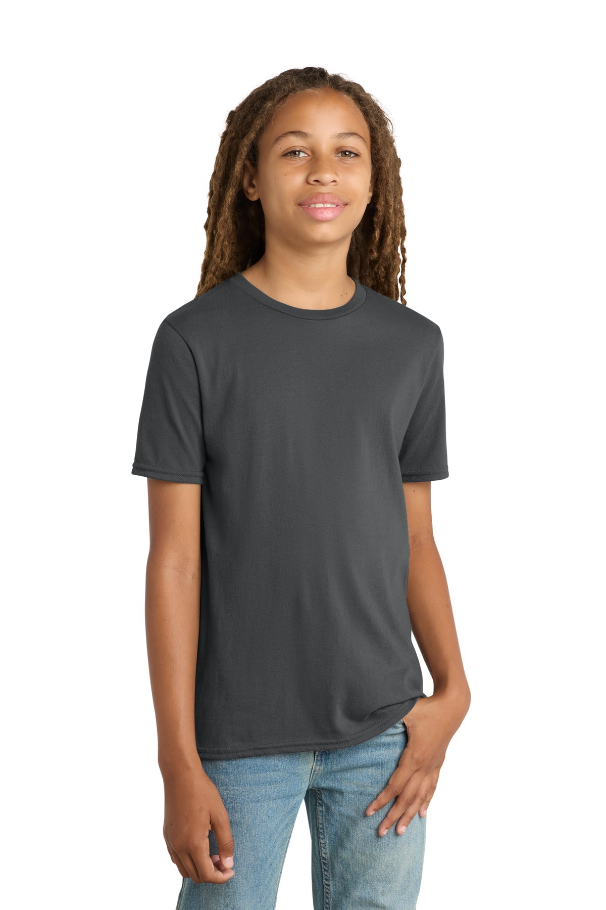 District Youth Very Important Tee . DT6000Y - Charcoal - front