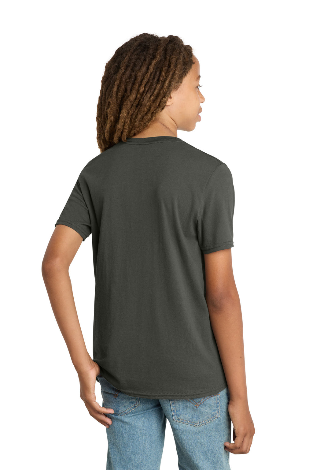 District Youth Very Important Tee . DT6000Y - Deepest Grey - back