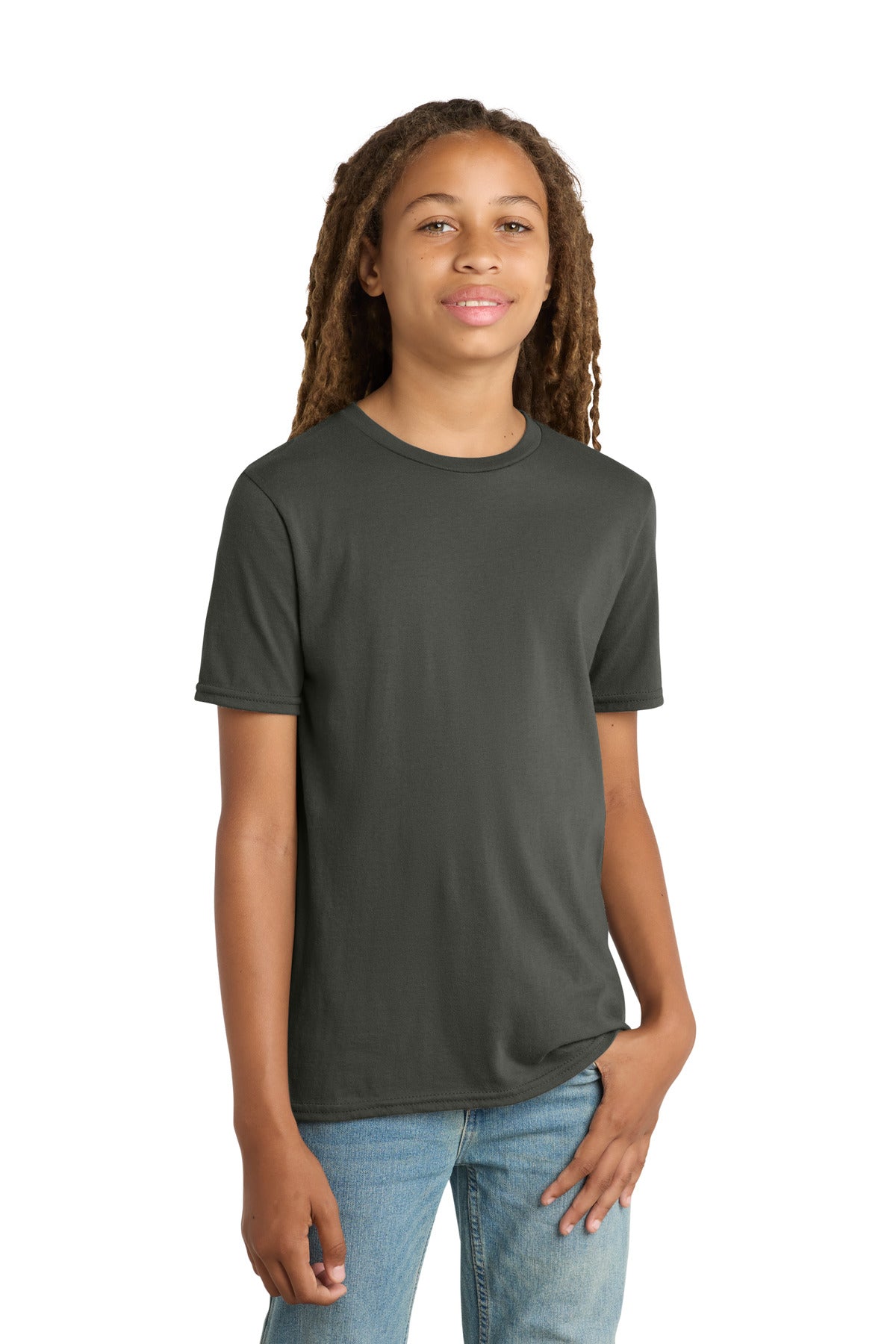 District Youth Very Important Tee . DT6000Y - Deepest Grey - front