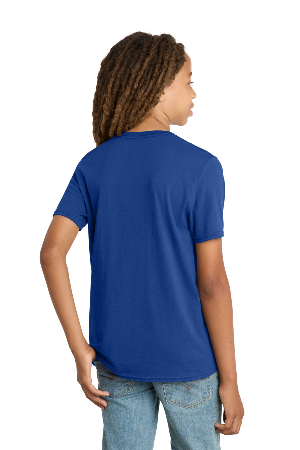 District Youth Very Important Tee . DT6000Y - Deep Royal - back