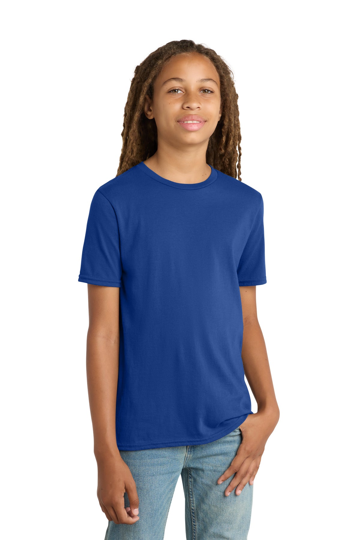 District Youth Very Important Tee . DT6000Y - Deep Royal - front