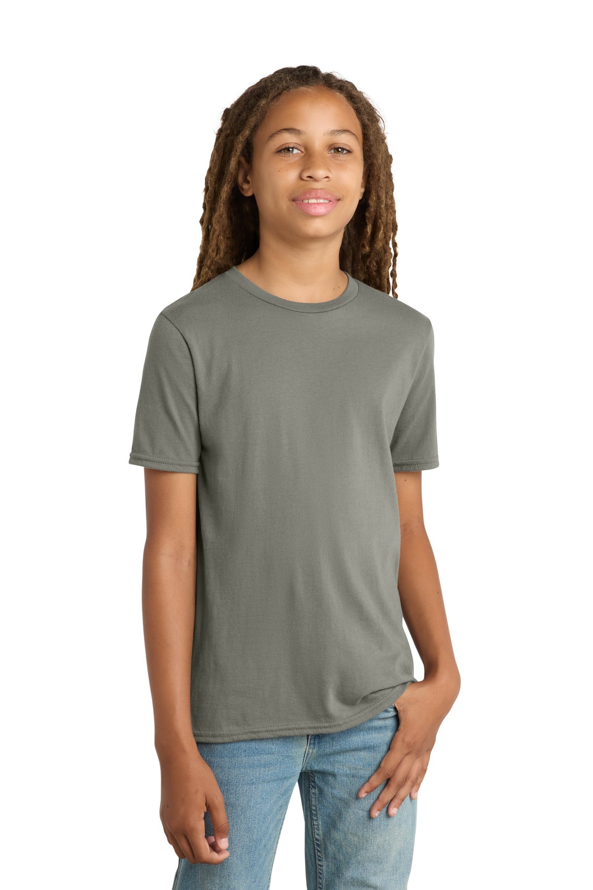 District Youth Very Important Tee . DT6000Y - Deep Smoke - front