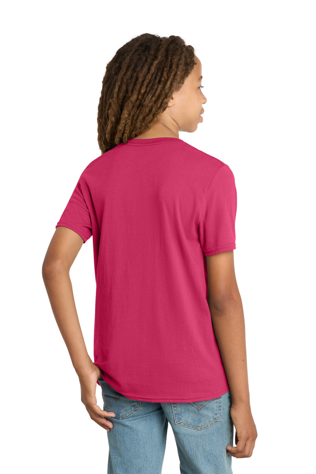 District Youth Very Important Tee . DT6000Y - Flush Pink - back