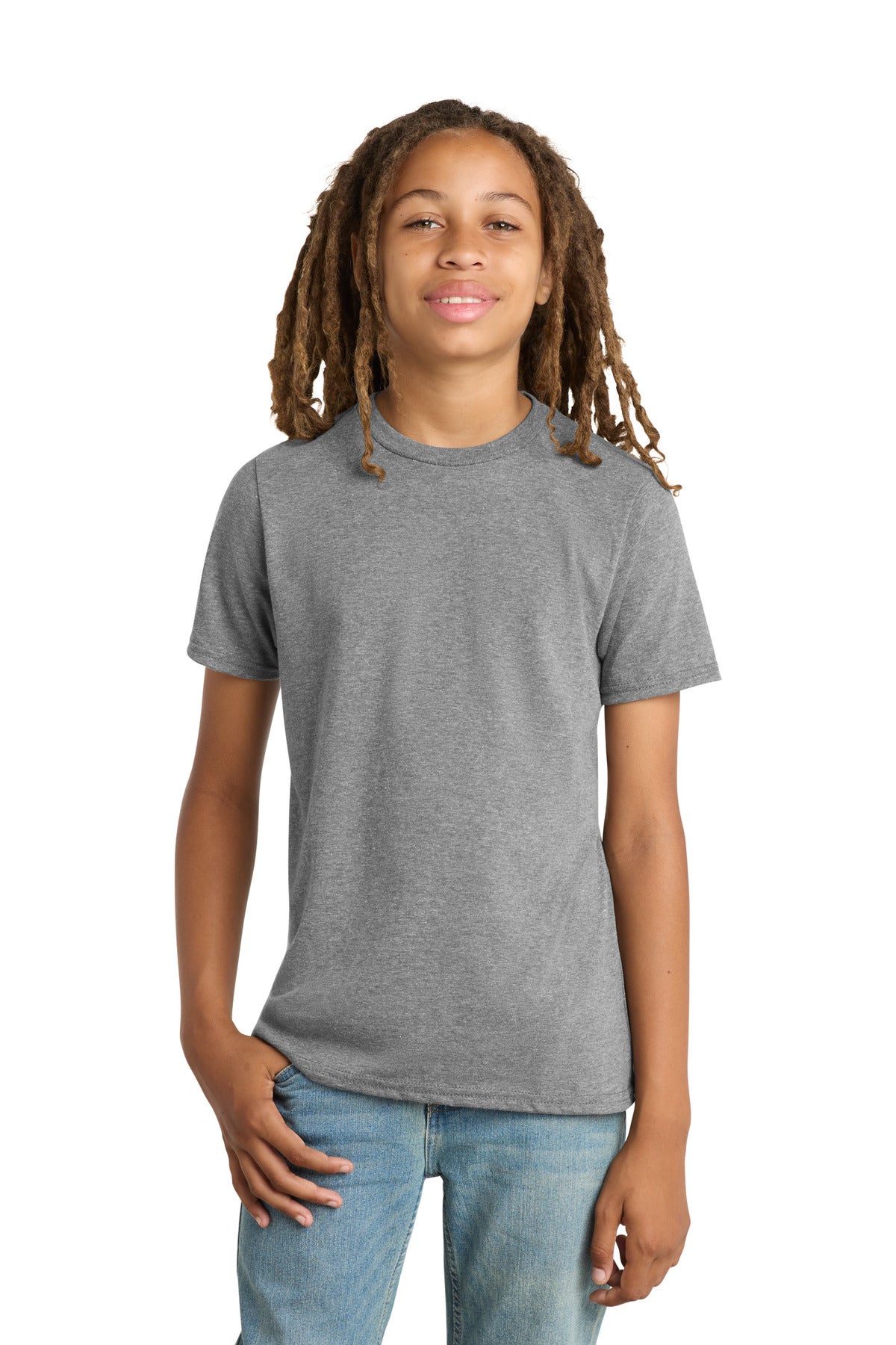 District Youth Very Important Tee . DT6000Y - Grey Frost - front