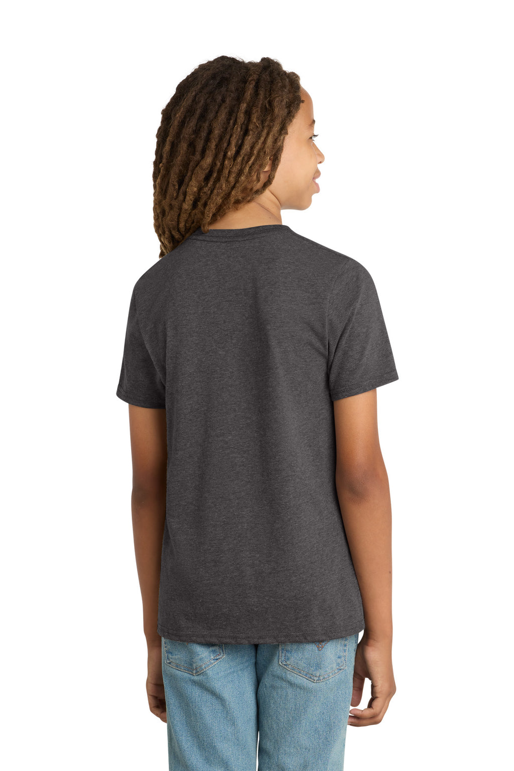 District Youth Very Important Tee . DT6000Y - Heathered Charcoal - back