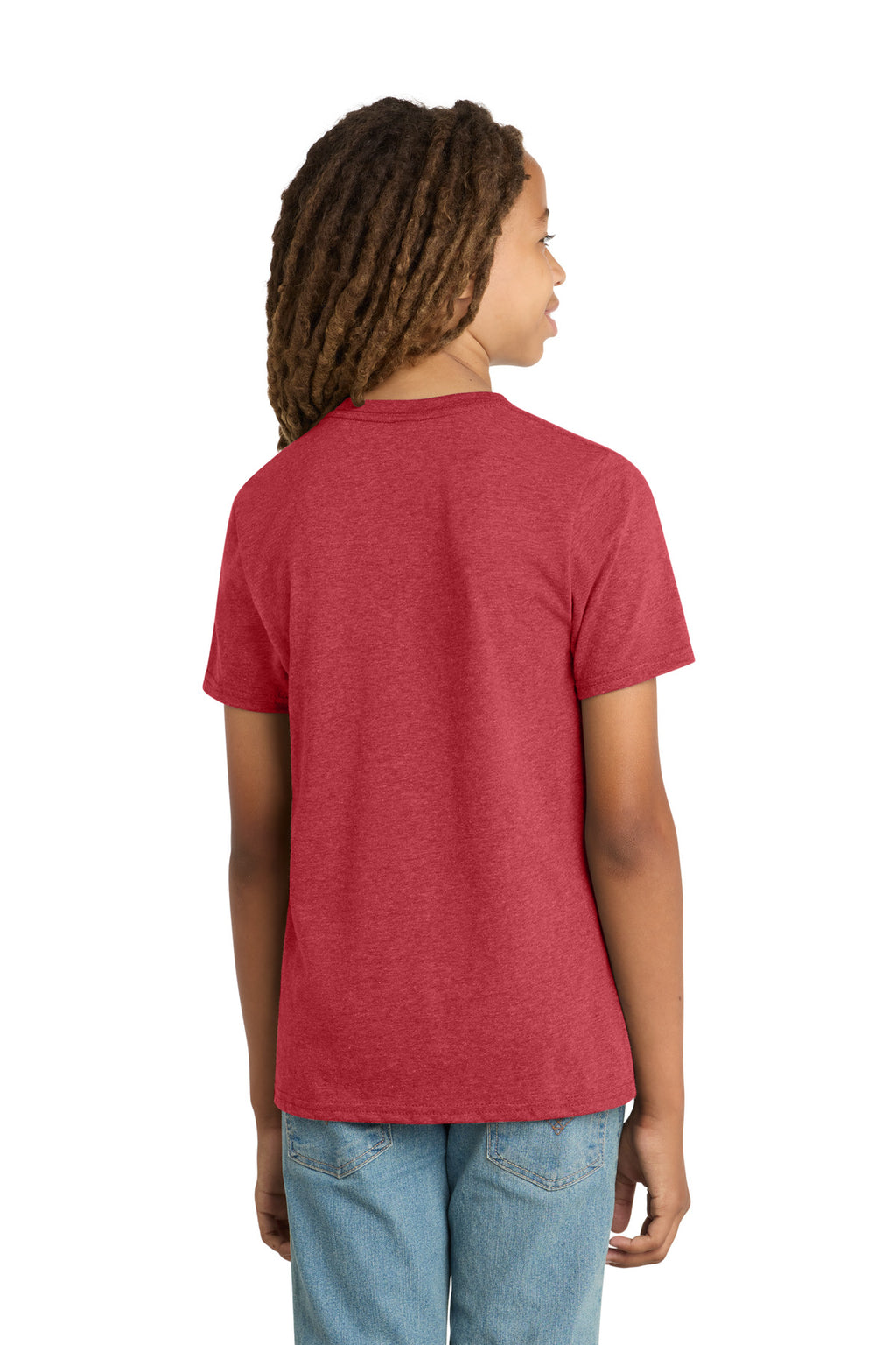 District Youth Very Important Tee . DT6000Y - Heathered Red - back