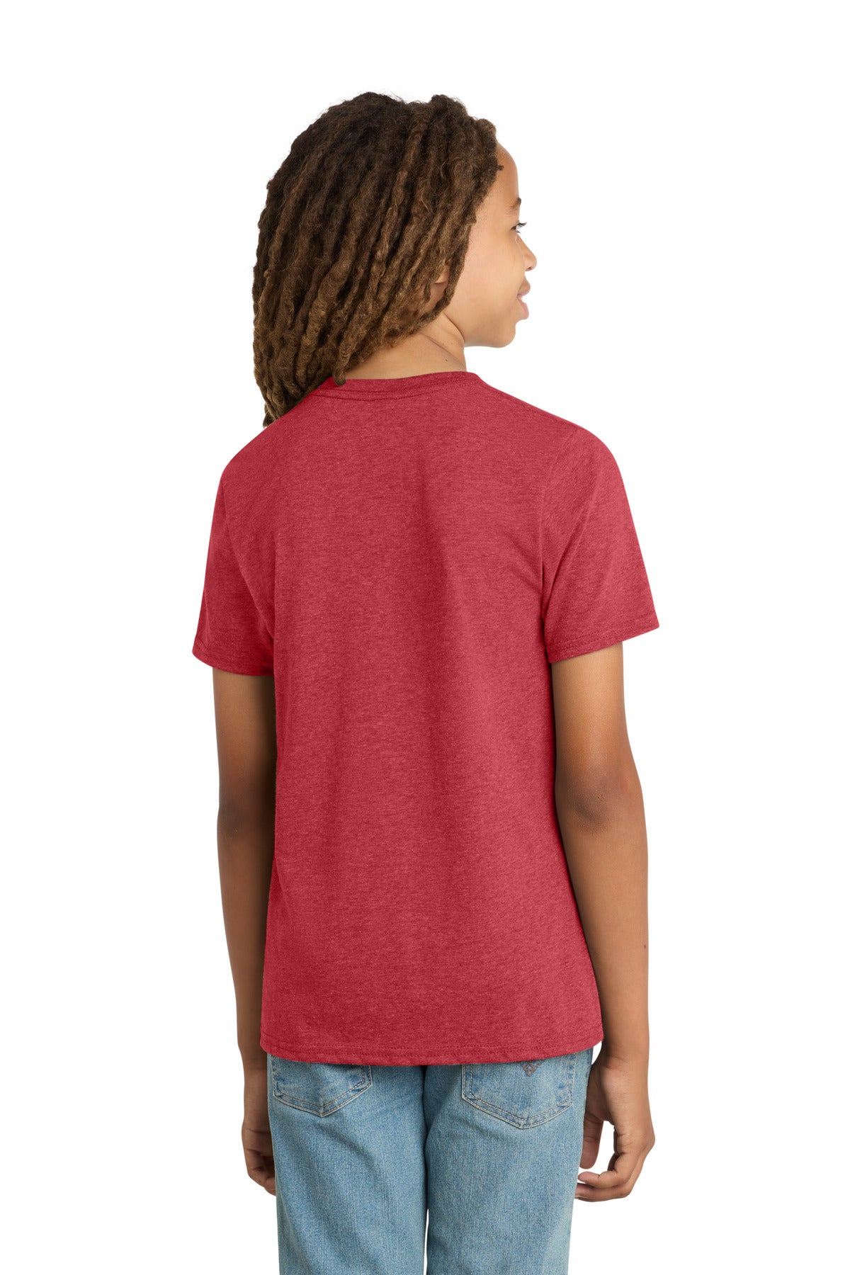 District Youth Very Important Tee . DT6000Y - Heathered Red - back