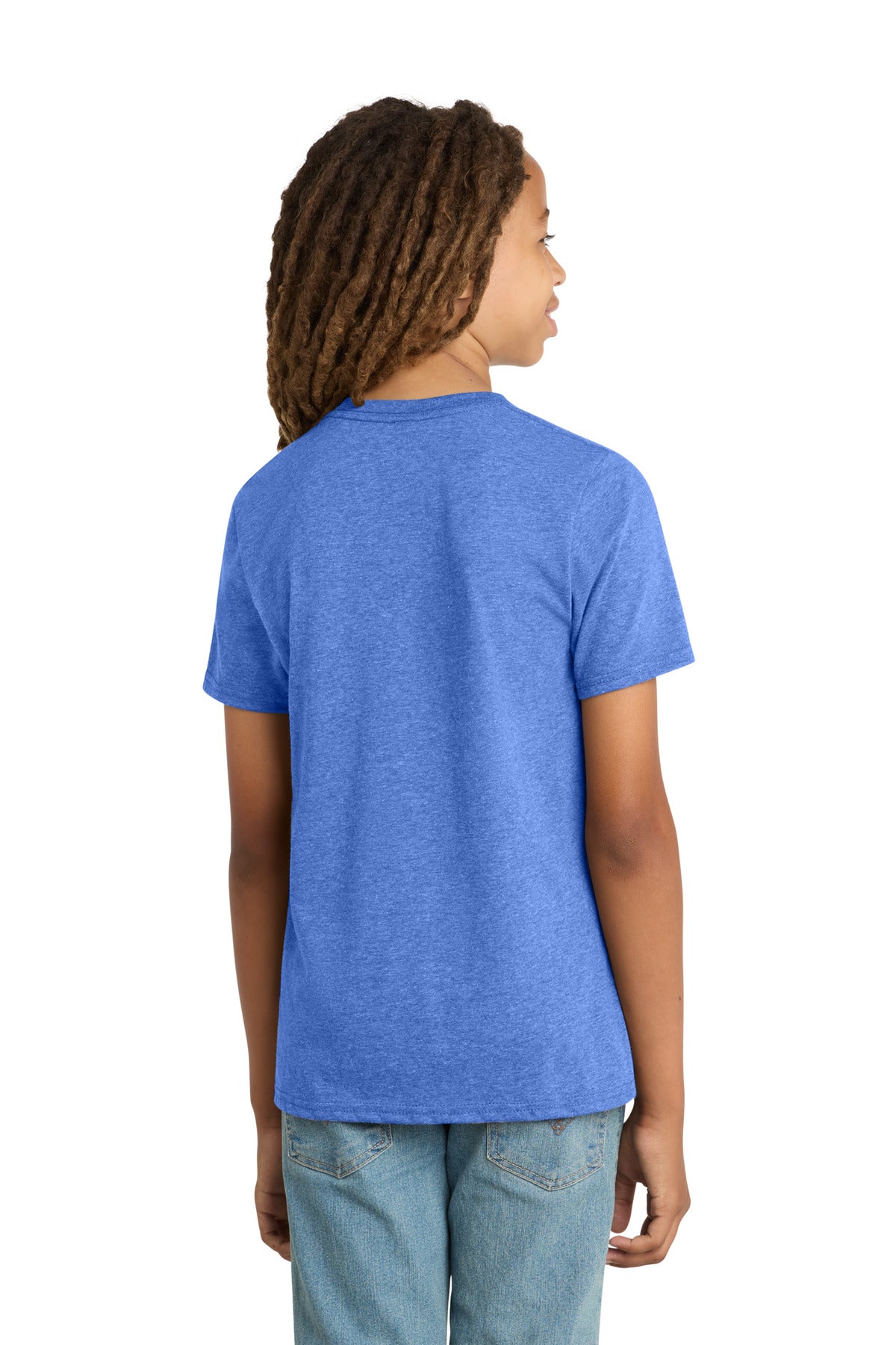 District Youth Very Important Tee . DT6000Y - Heathered Royal - back