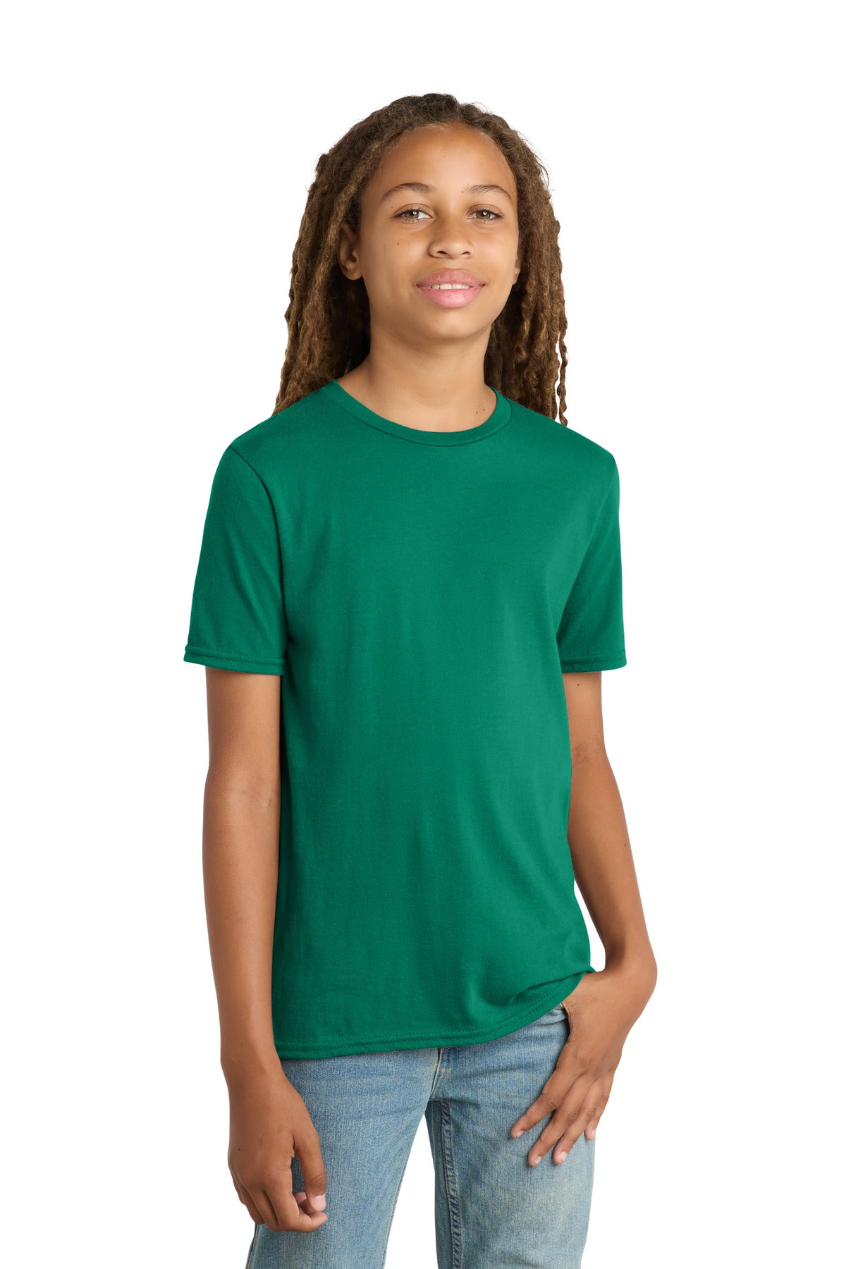 District Youth Very Important Tee . DT6000Y - Jewel Green - front