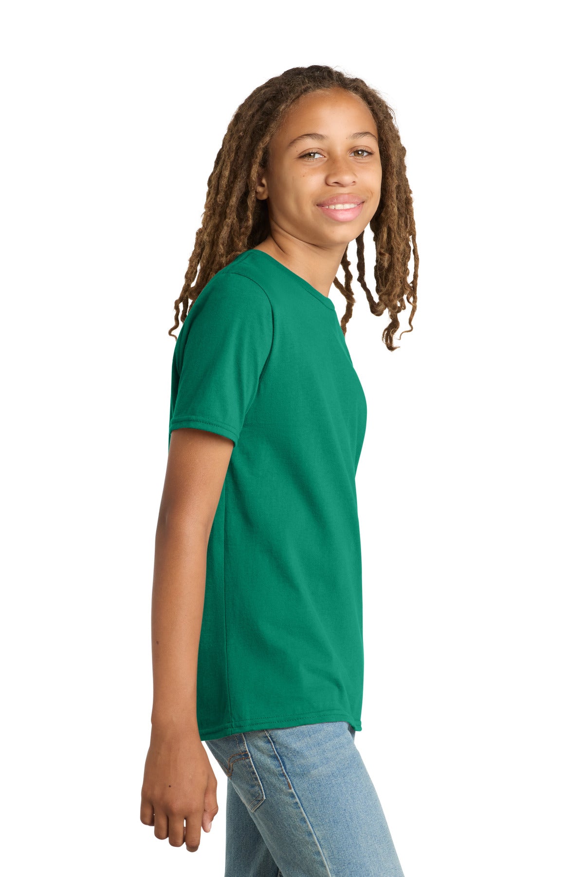District Youth Very Important Tee . DT6000Y - Jewel Green - side