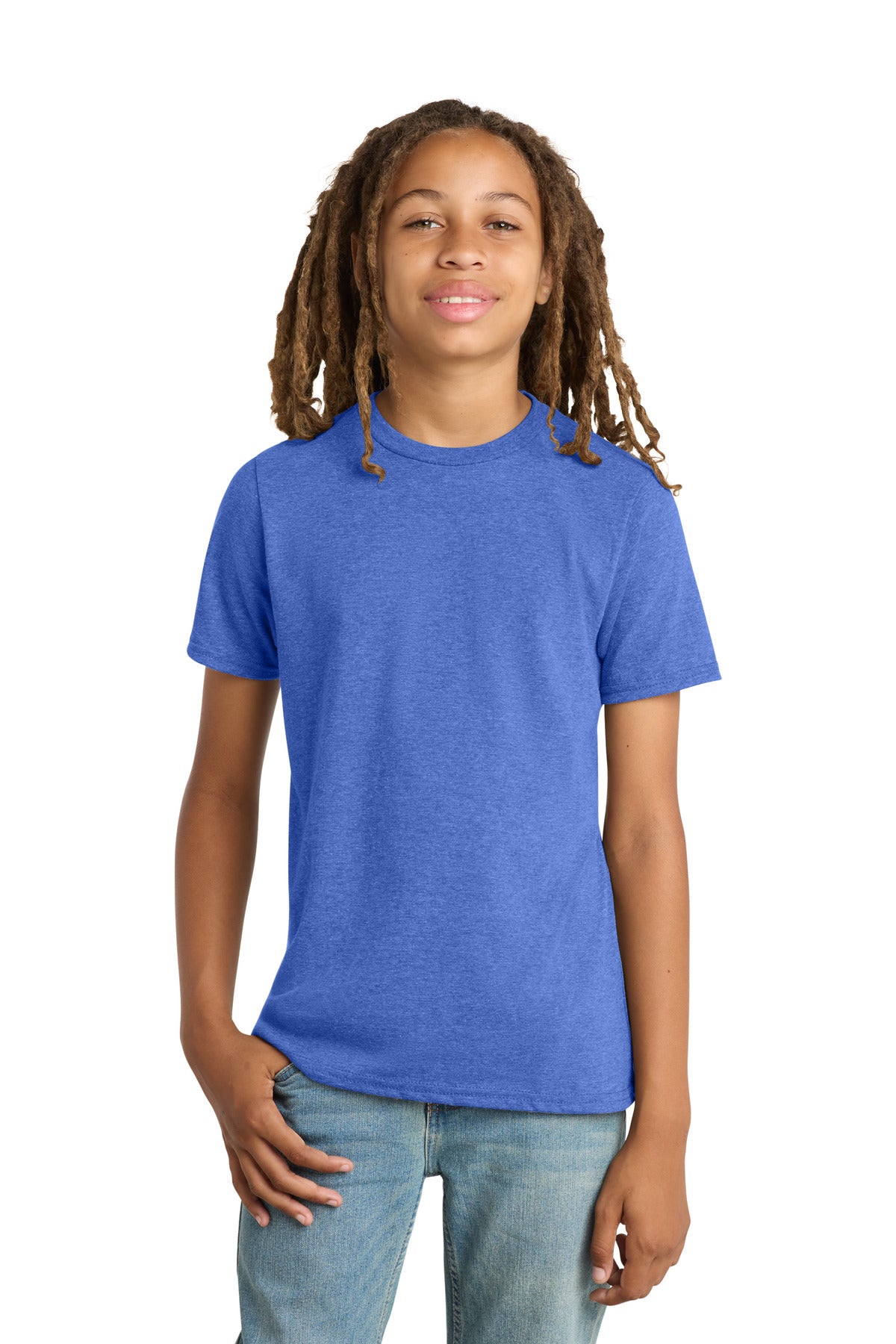 District Youth Very Important Tee . DT6000Y - Royal Frost - front