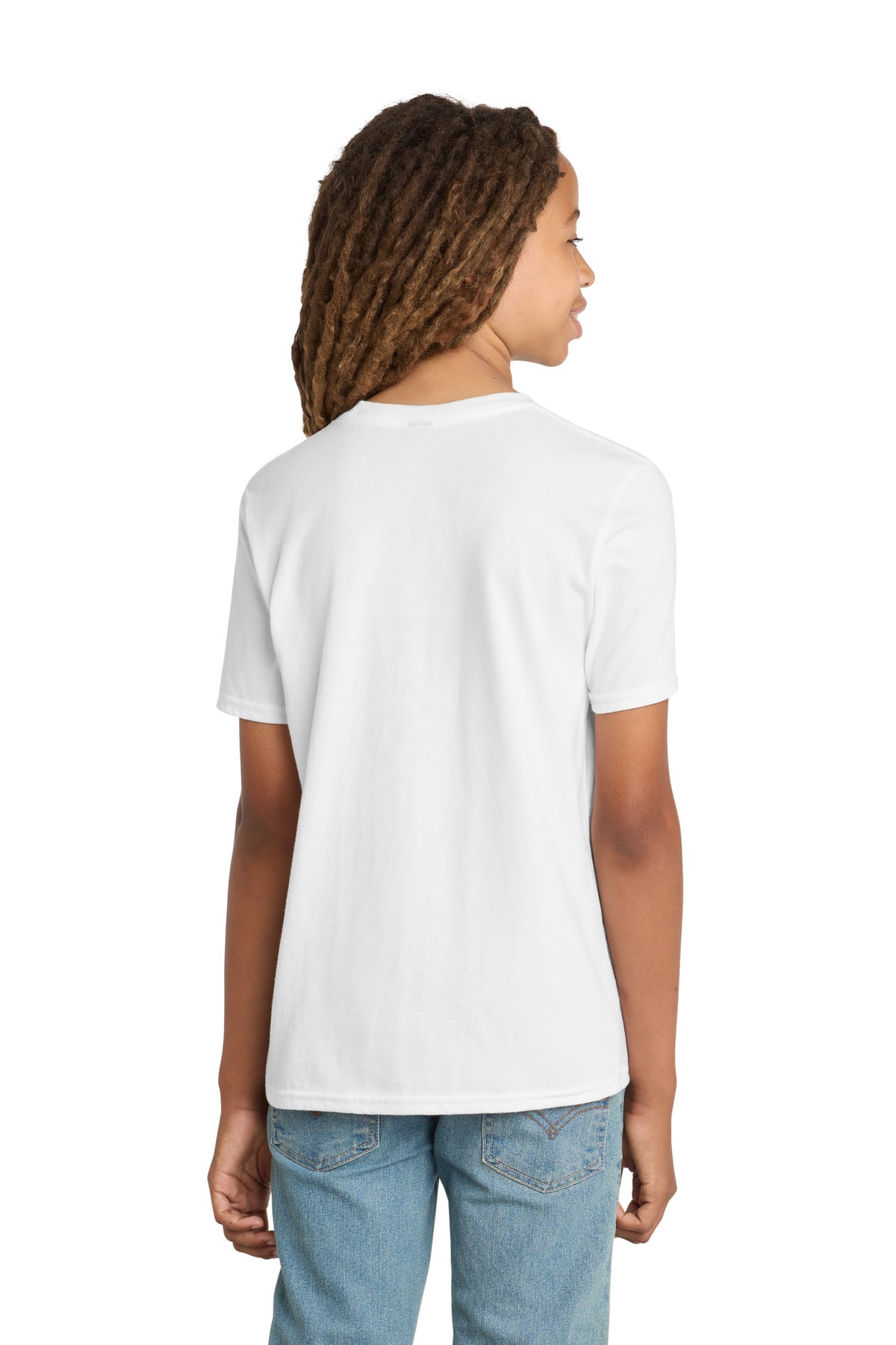 District Youth Very Important Tee . DT6000Y - White - back