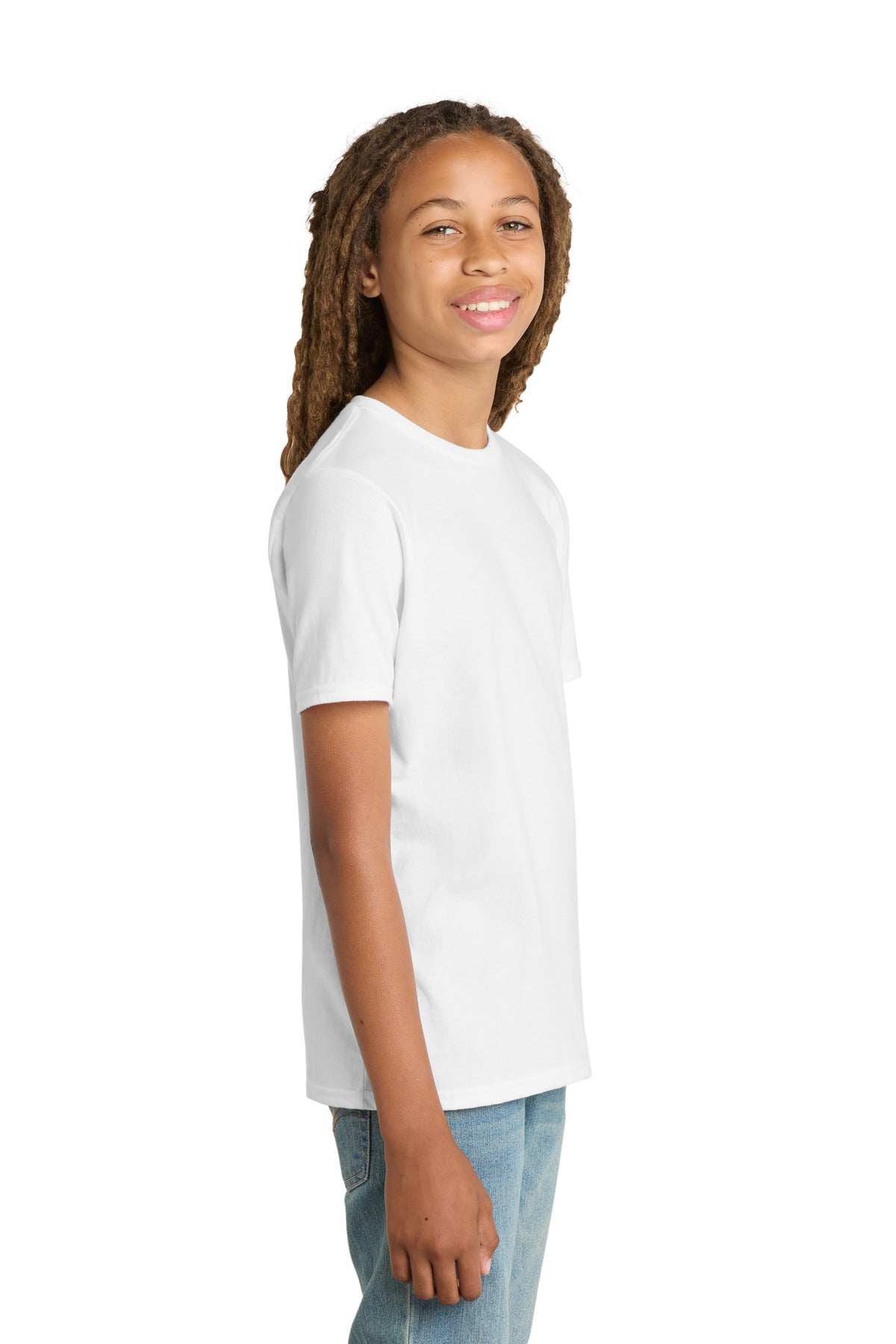 District Youth Very Important Tee . DT6000Y - White - side