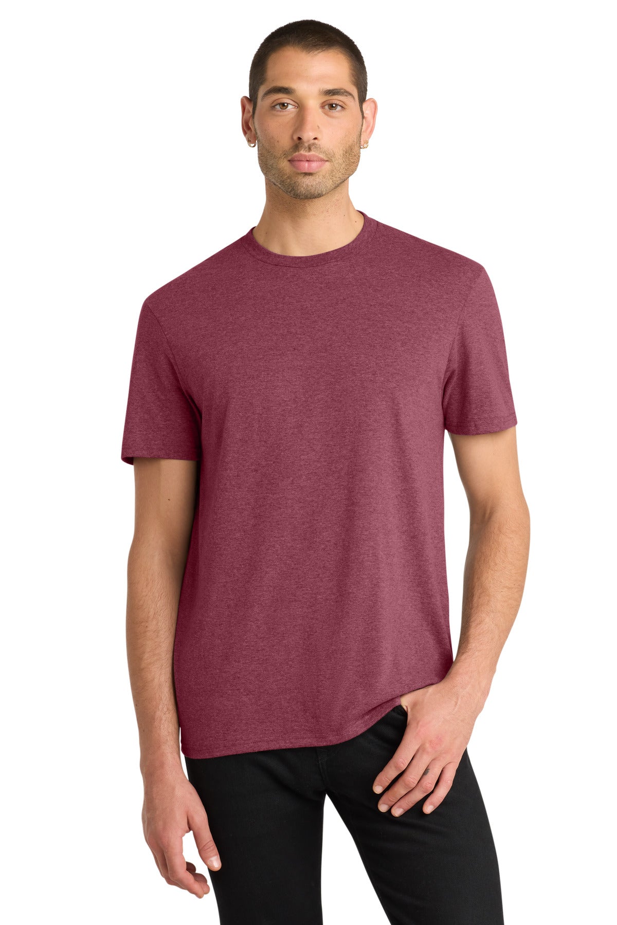 District Very Important Tee . DT6000 - Heathered Cardinal - front