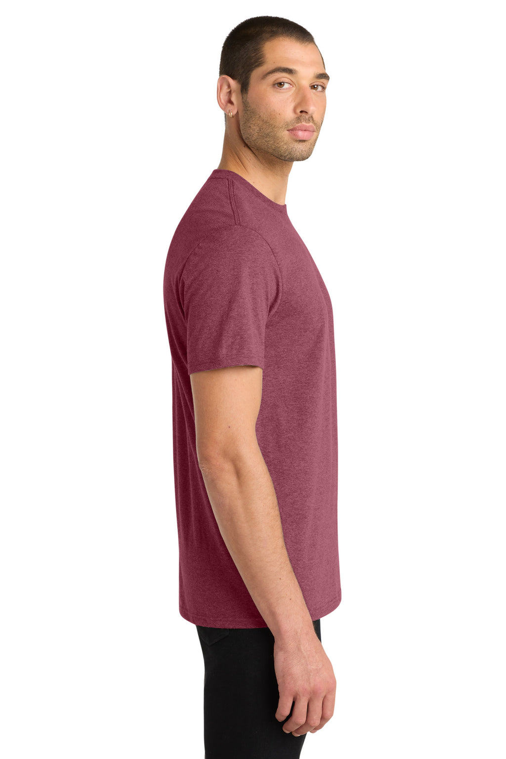District Very Important Tee . DT6000 - Heathered Cardinal - side