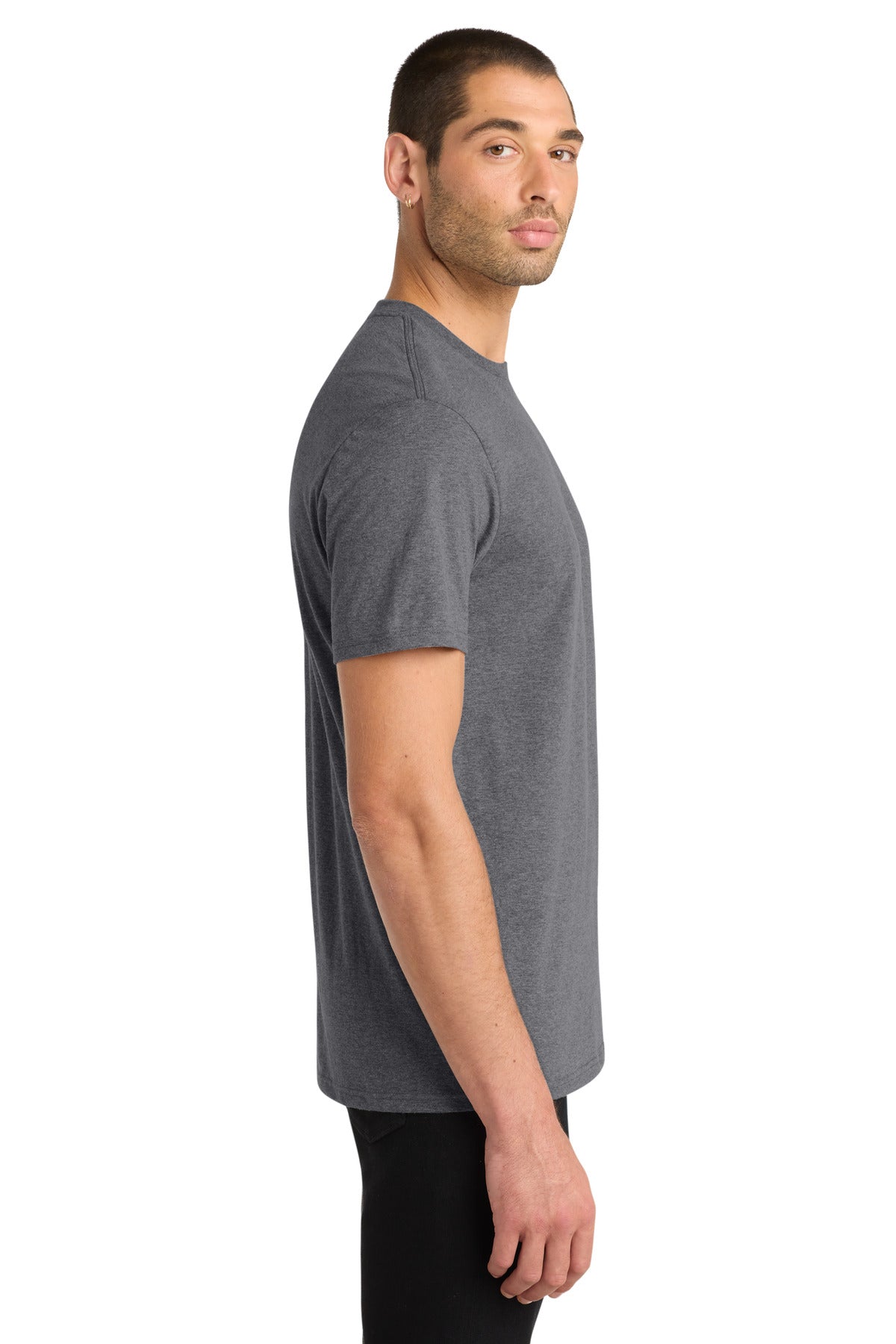 District Very Important Tee . DT6000 - Heathered Charcoal - side