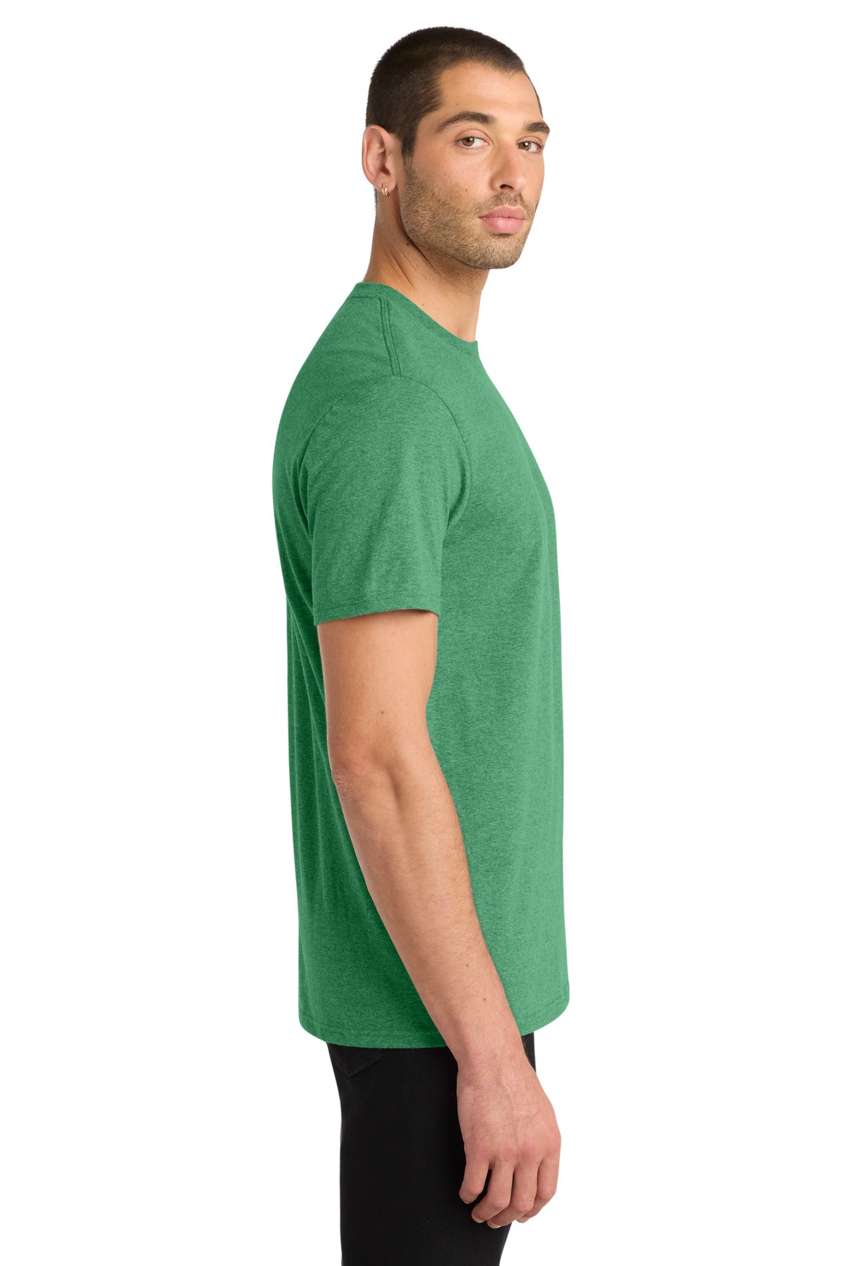 District Very Important Tee . DT6000 - Heathered Kelly Green - side