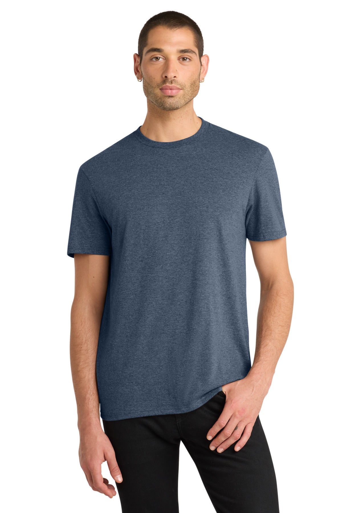 District Very Important Tee . DT6000 - Heathered Navy - front