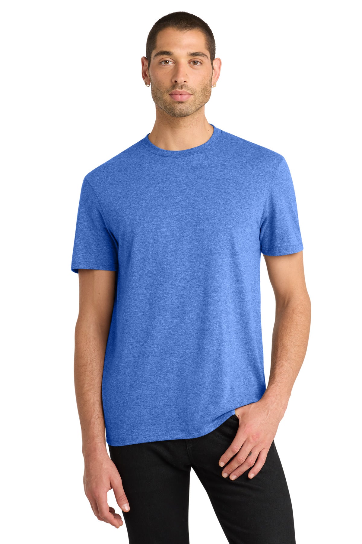 District Very Important Tee . DT6000 - Heathered Royal - front