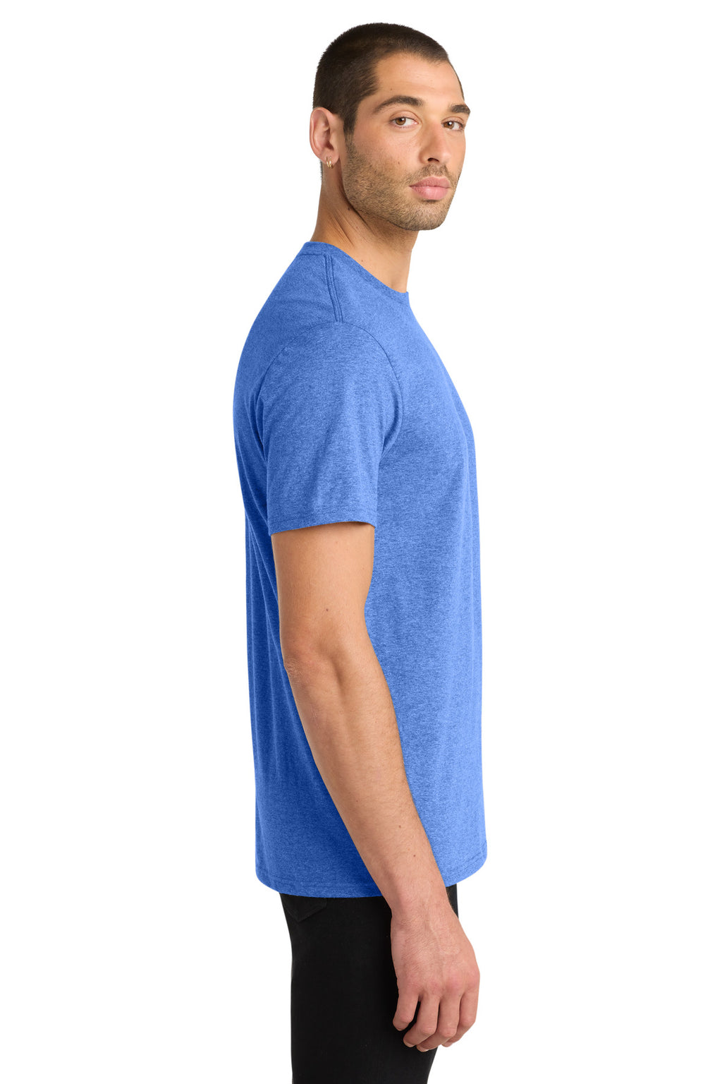 District Very Important Tee . DT6000 - Heathered Royal - side