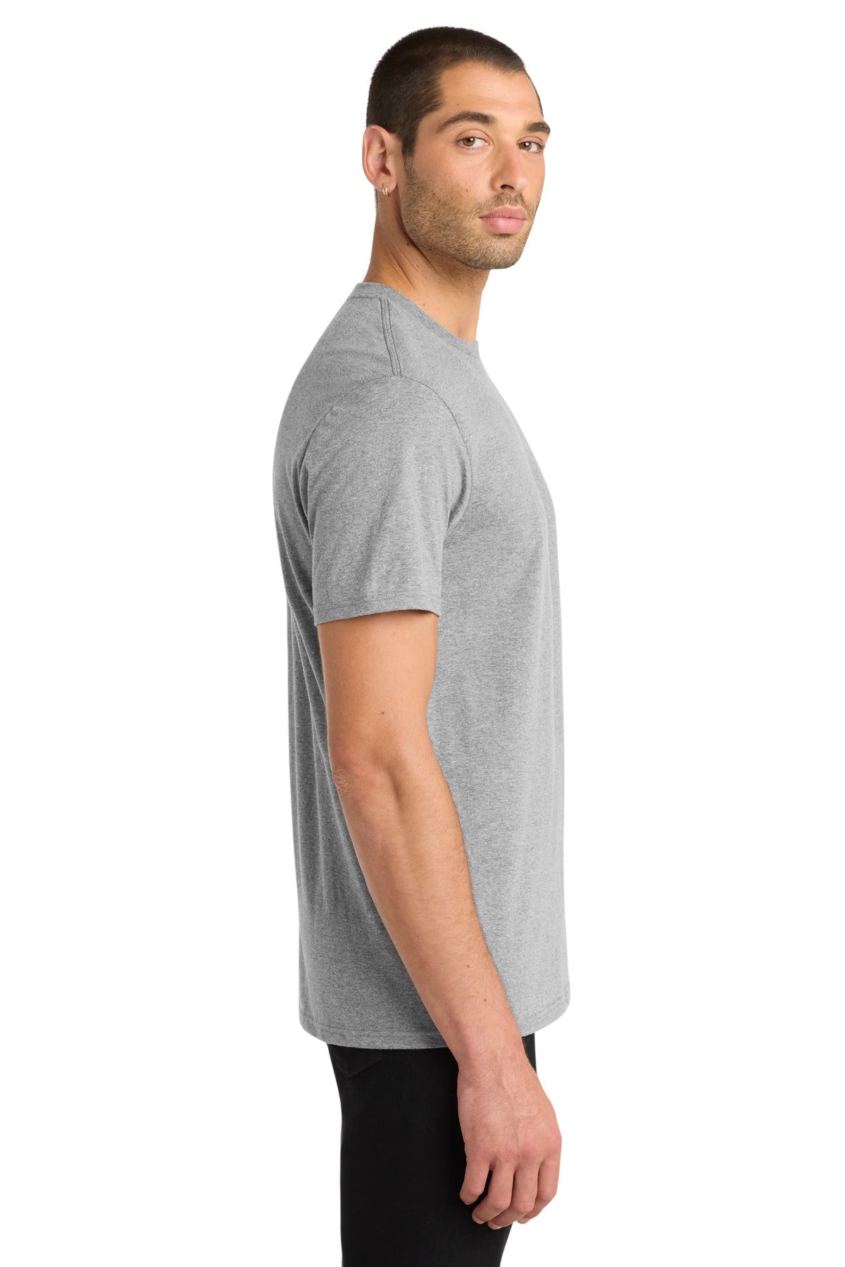 District Very Important Tee . DT6000 - Light Heather Grey - side