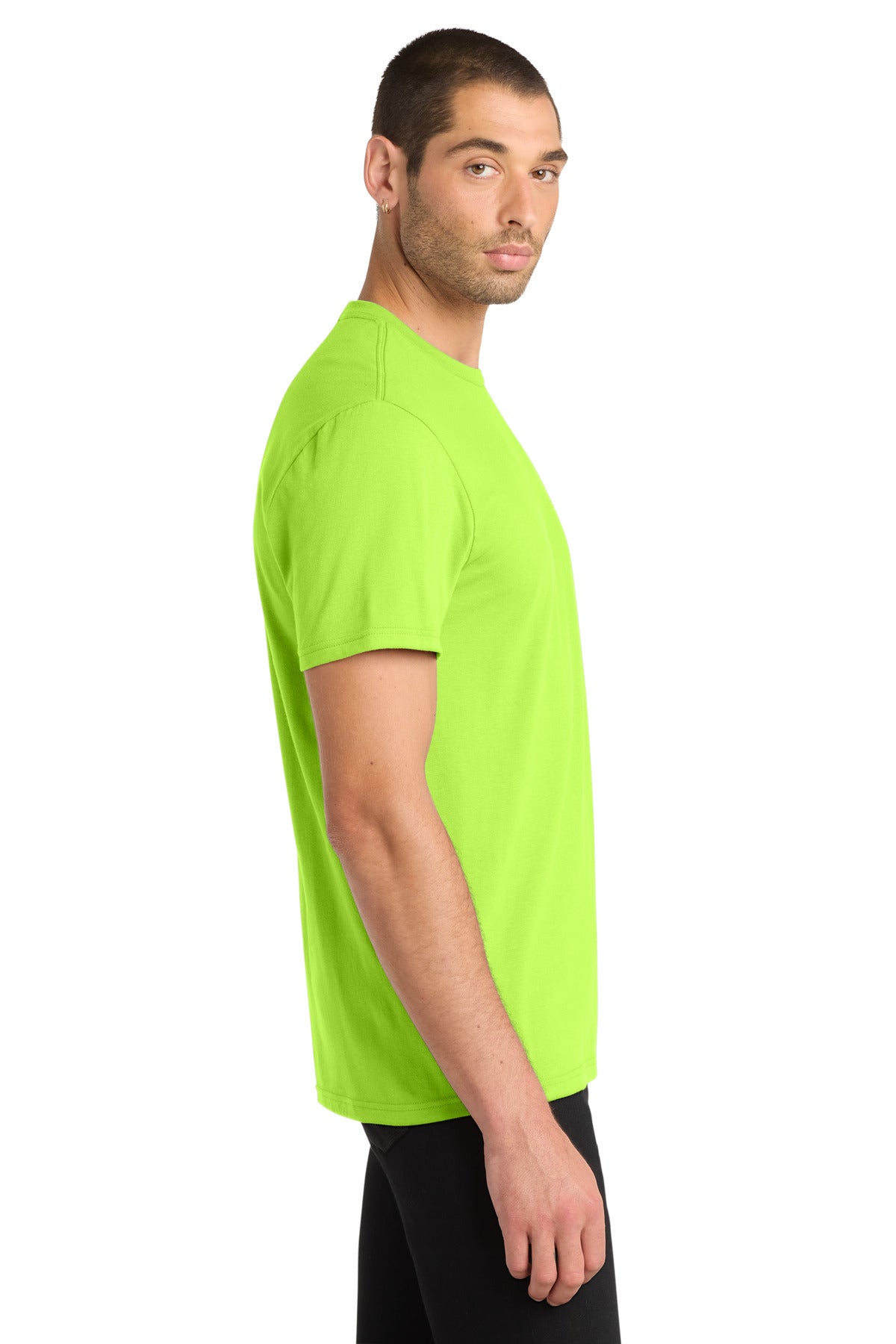 District Very Important Tee . DT6000 - Lime Shock - side