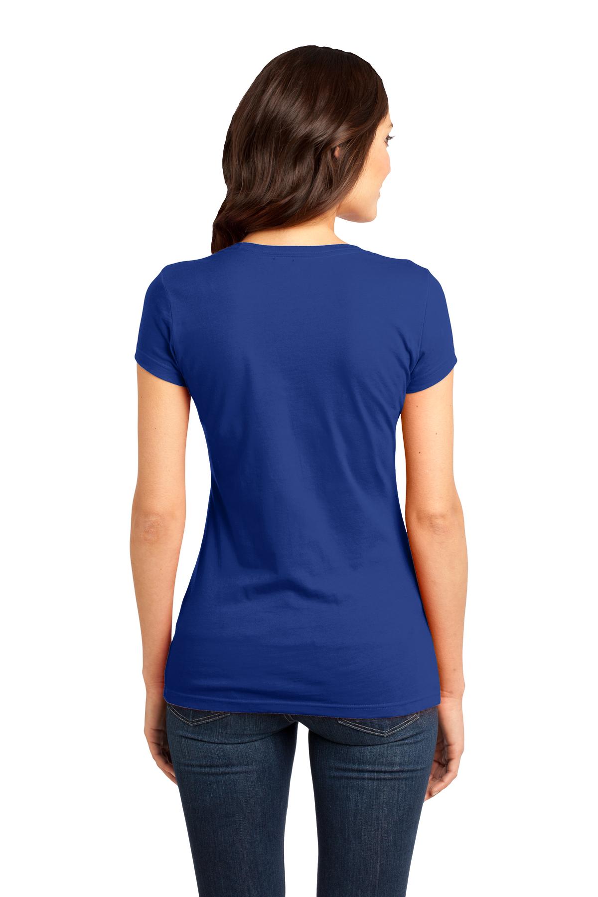 District Women's Fitted Very Important Tee . DT6001 - Deep Royal - back