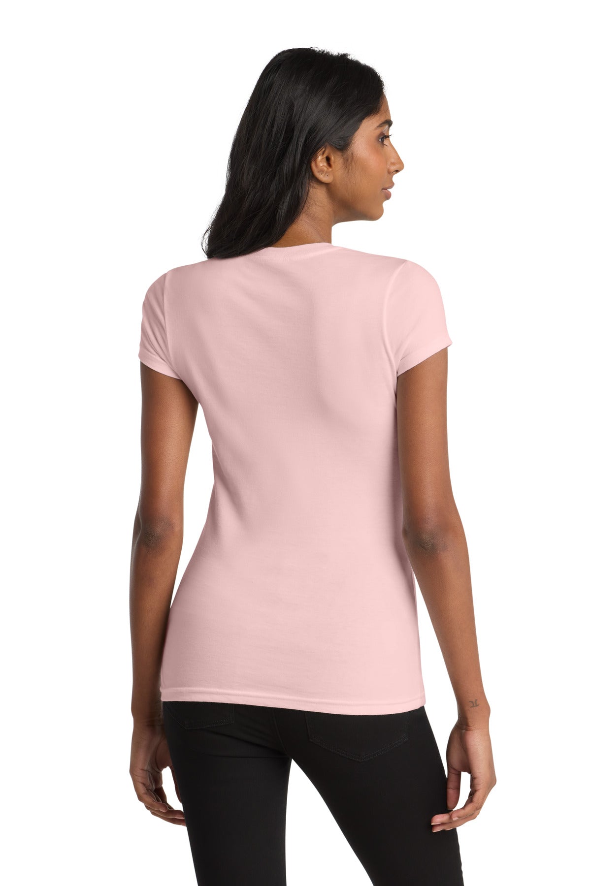 District Women's Fitted Very Important Tee . DT6001 - Dusty Lavender - back