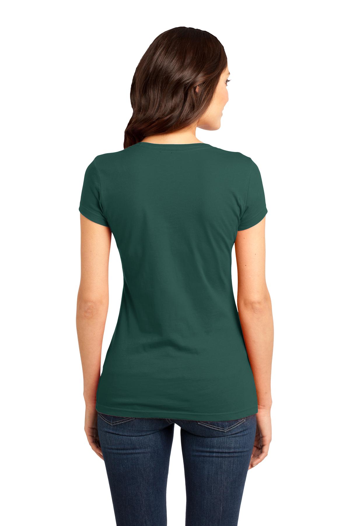 District Women's Fitted Very Important Tee . DT6001 - Evergreen - back