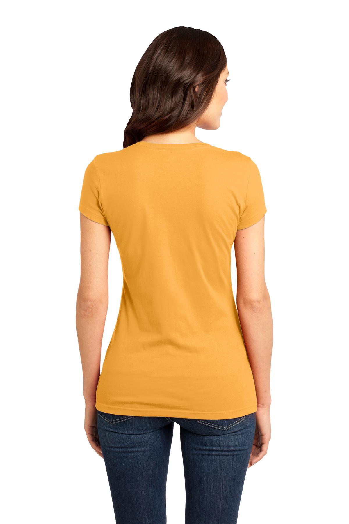 District Women's Fitted Very Important Tee . DT6001 - Gold - back