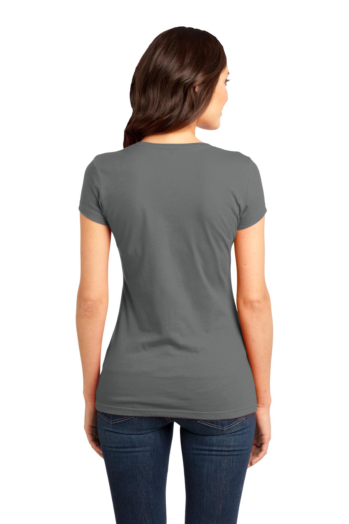 District Women's Fitted Very Important Tee . DT6001 - Grey - back