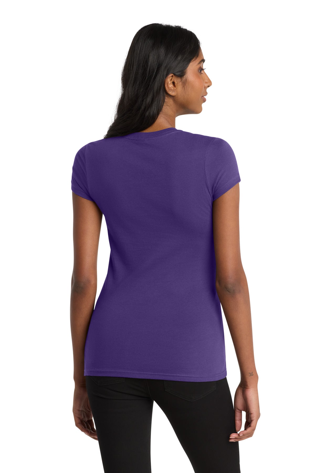 District Women's Fitted Very Important Tee . DT6001 - Purple - back