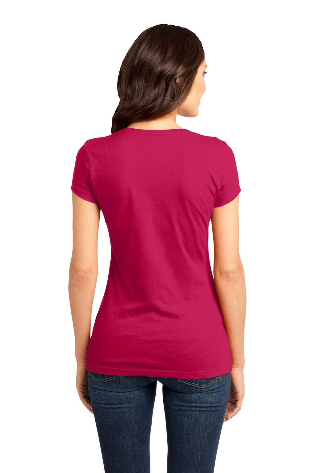 District Women's Fitted Very Important Tee . DT6001 - Watermelon - back
