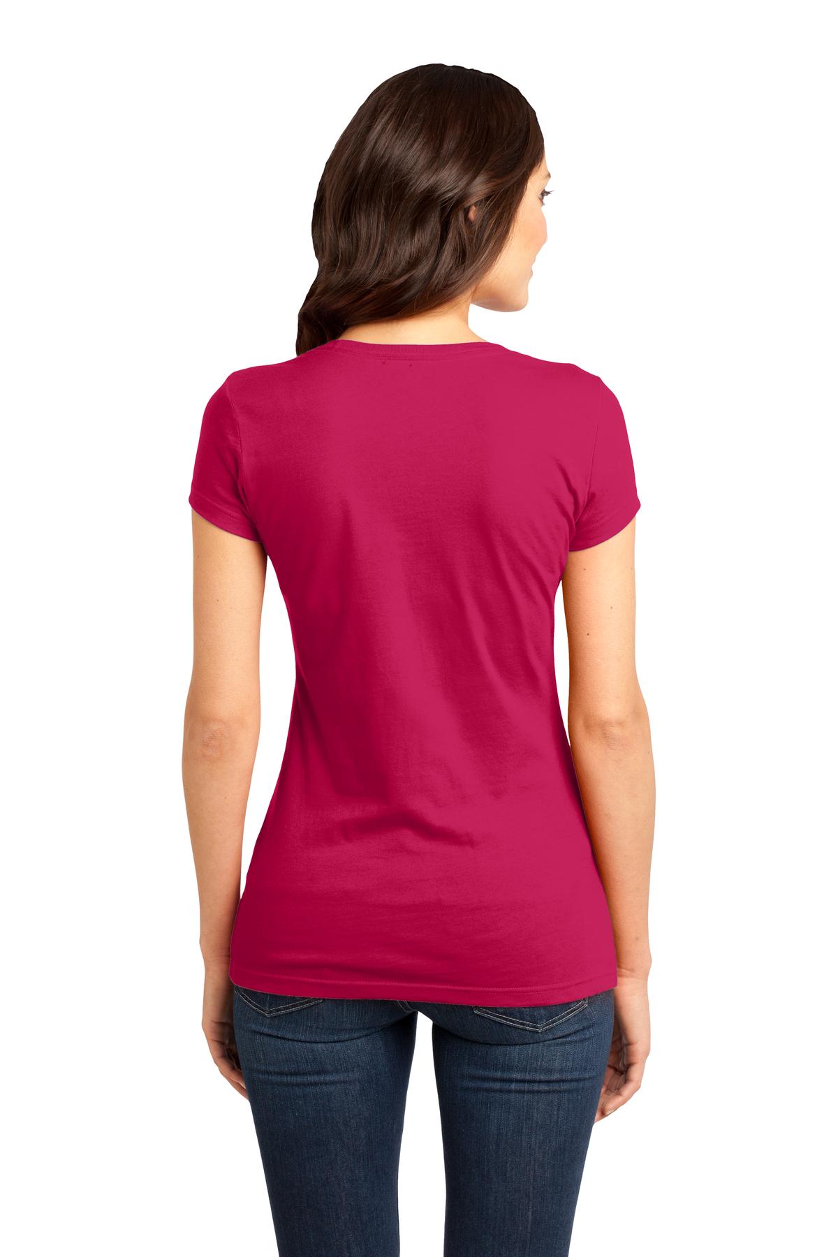 District Women's Fitted Very Important Tee . DT6001 - Watermelon - back