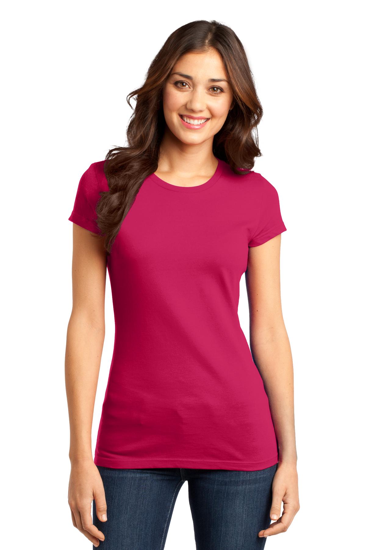 District Women's Fitted Very Important Tee . DT6001 - Watermelon - front