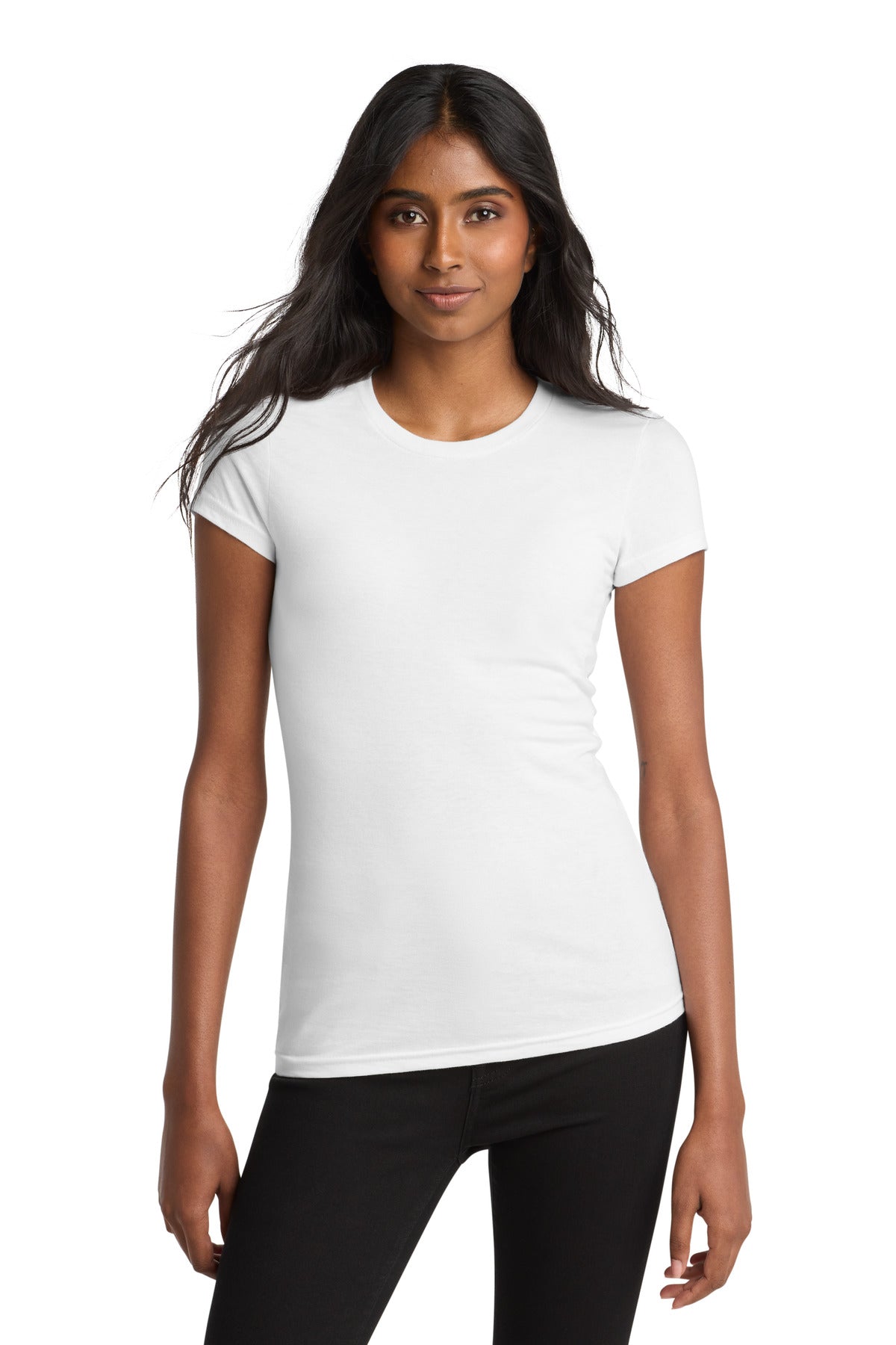 District Women's Fitted Very Important Tee . DT6001 - White - front