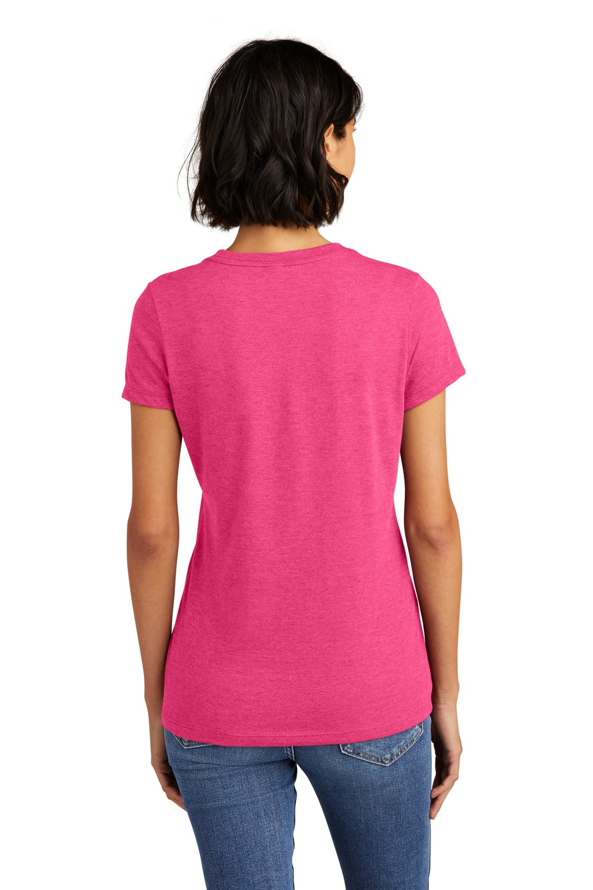District Women's Very Important Tee . DT6002 - Fuchsia Frost - back