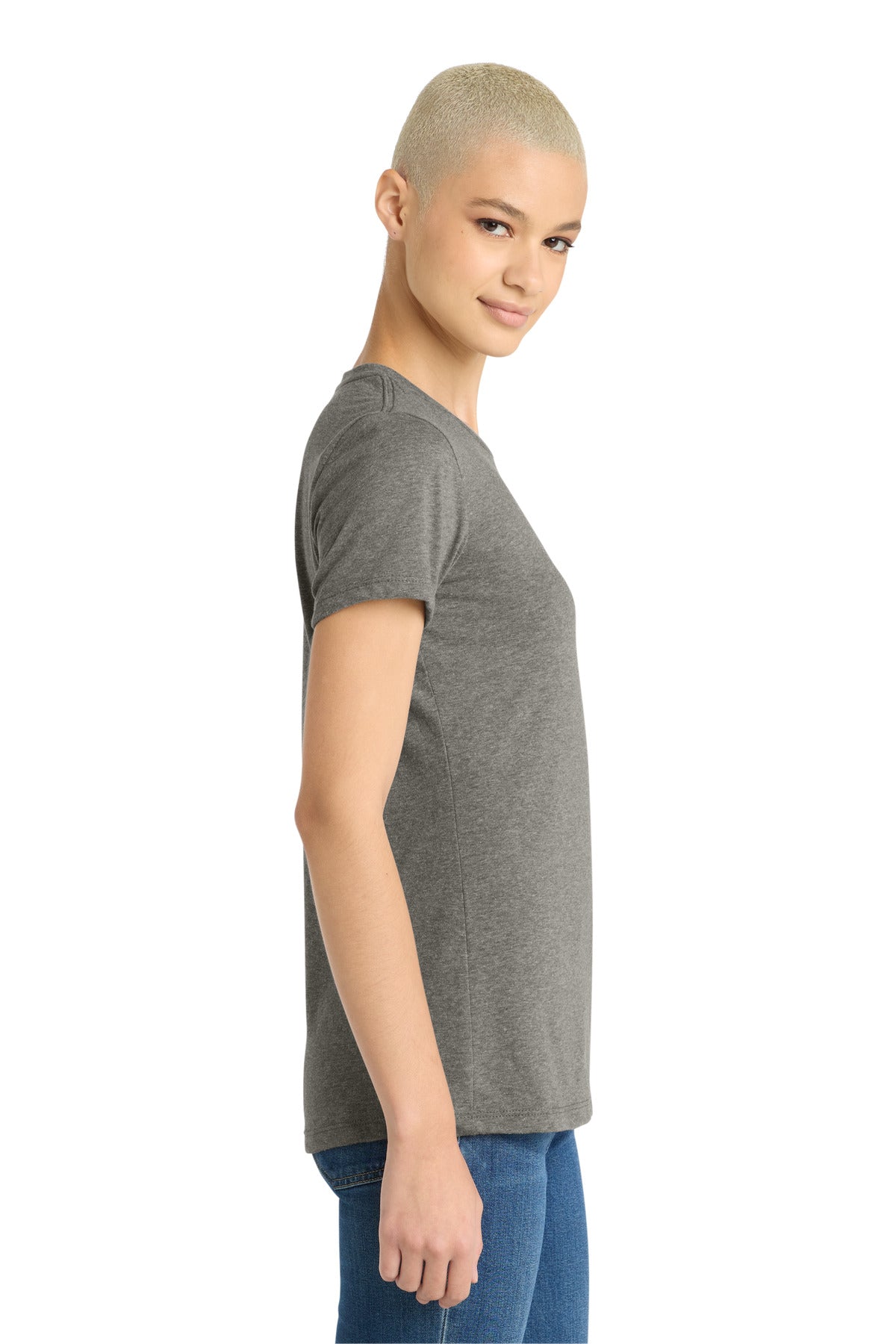 District Women's Very Important Tee . DT6002 - Grey Frost - side